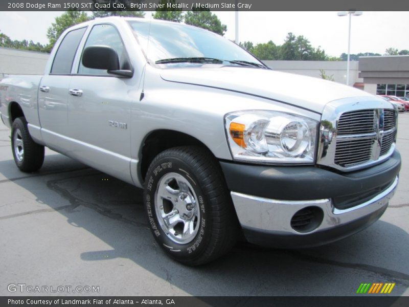 Bright Silver Metallic / Medium Slate Gray 2008 Dodge Ram 1500 SXT Quad Cab