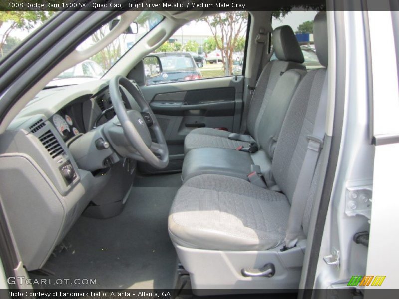 Bright Silver Metallic / Medium Slate Gray 2008 Dodge Ram 1500 SXT Quad Cab