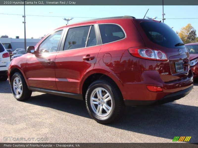 Venetian Red / Gray 2010 Hyundai Santa Fe GLS