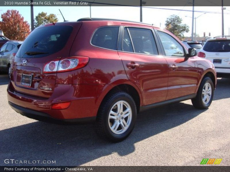 Venetian Red / Gray 2010 Hyundai Santa Fe GLS
