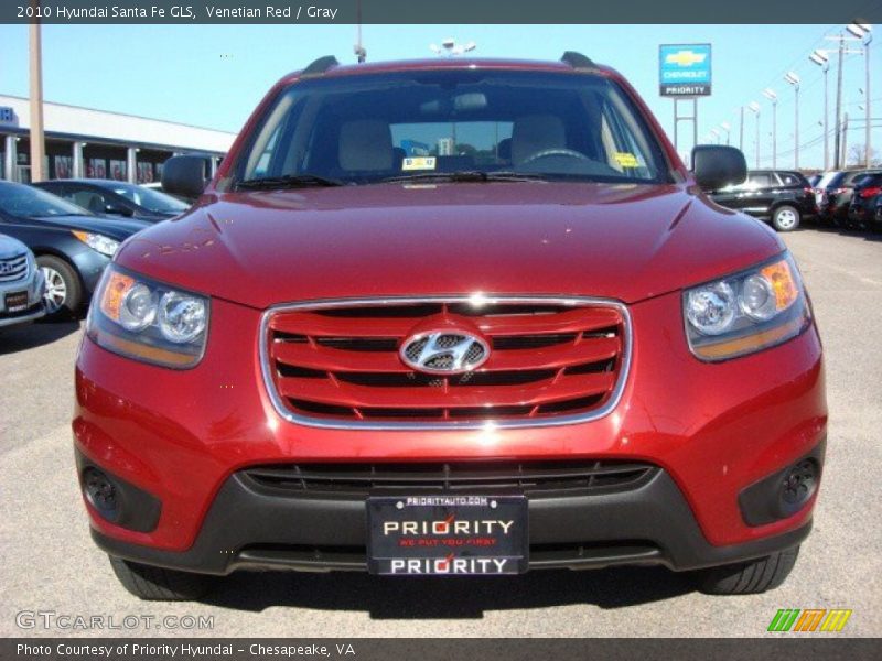 Venetian Red / Gray 2010 Hyundai Santa Fe GLS