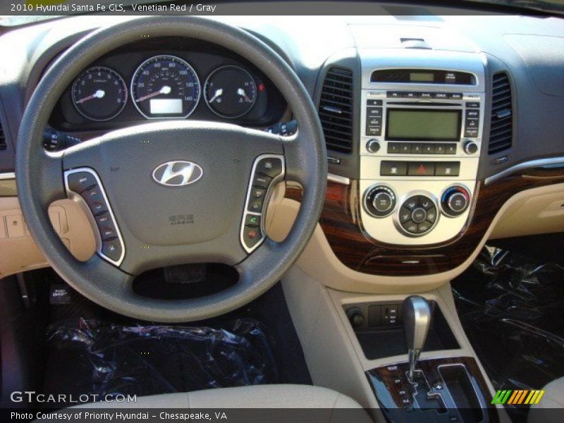 Venetian Red / Gray 2010 Hyundai Santa Fe GLS