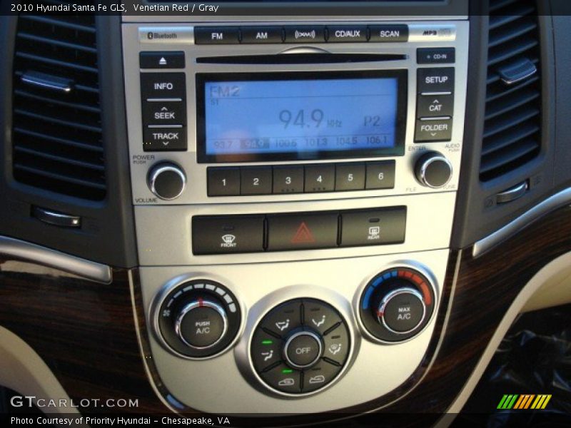 Venetian Red / Gray 2010 Hyundai Santa Fe GLS