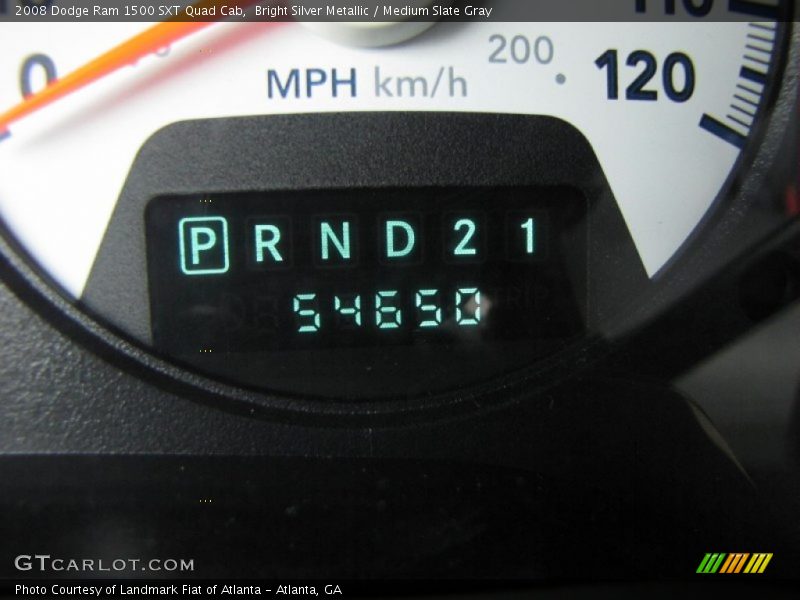 Bright Silver Metallic / Medium Slate Gray 2008 Dodge Ram 1500 SXT Quad Cab