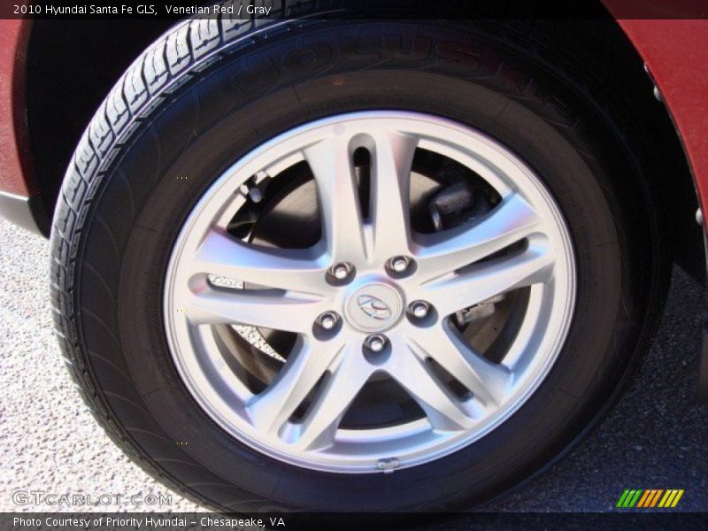 Venetian Red / Gray 2010 Hyundai Santa Fe GLS