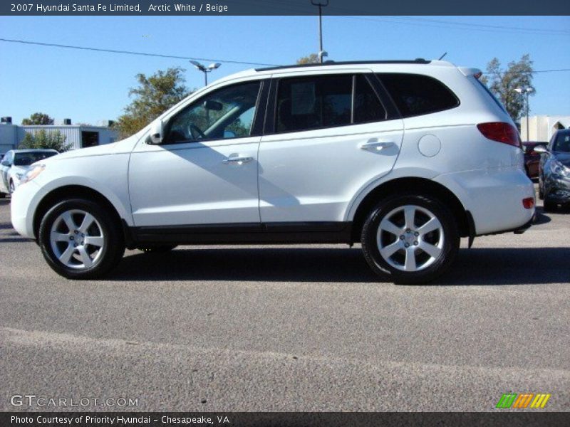 Arctic White / Beige 2007 Hyundai Santa Fe Limited