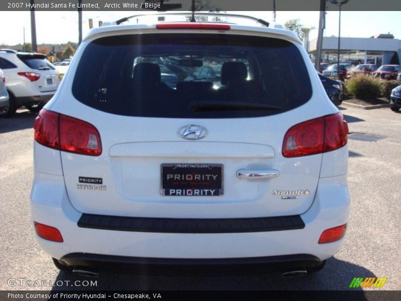 Arctic White / Beige 2007 Hyundai Santa Fe Limited