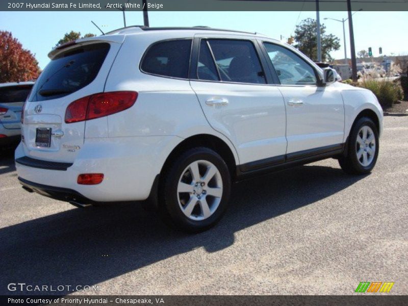 Arctic White / Beige 2007 Hyundai Santa Fe Limited