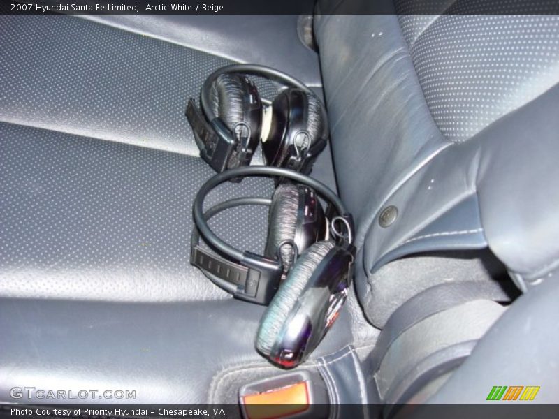 Arctic White / Beige 2007 Hyundai Santa Fe Limited
