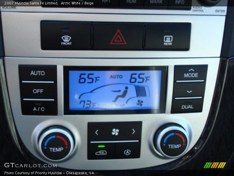 Arctic White / Beige 2007 Hyundai Santa Fe Limited