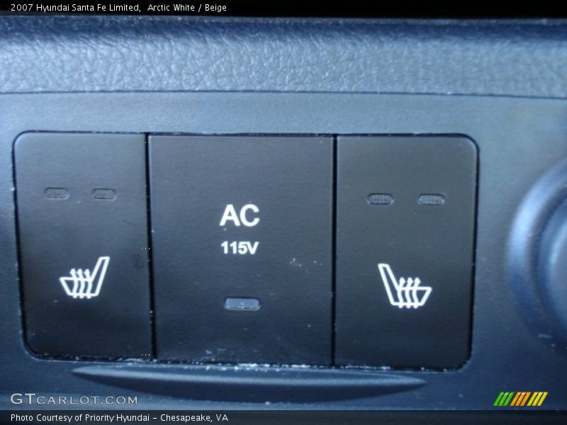Arctic White / Beige 2007 Hyundai Santa Fe Limited