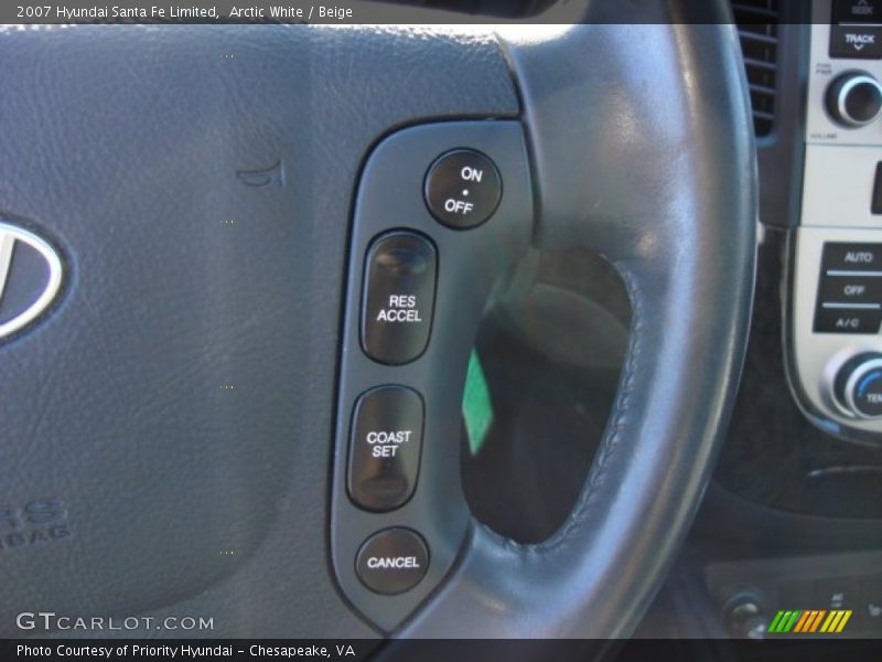 Arctic White / Beige 2007 Hyundai Santa Fe Limited