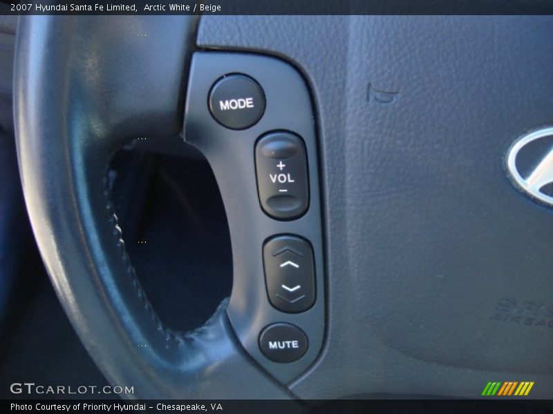 Arctic White / Beige 2007 Hyundai Santa Fe Limited