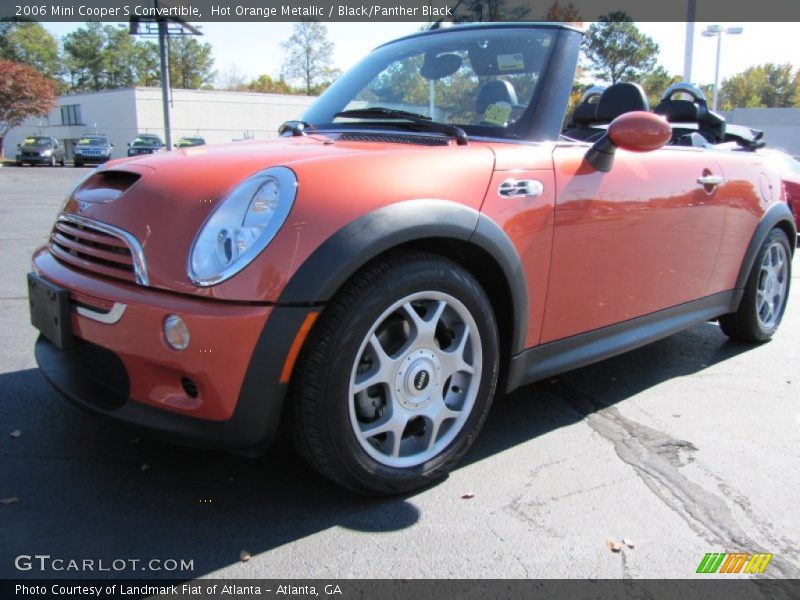 Hot Orange Metallic / Black/Panther Black 2006 Mini Cooper S Convertible