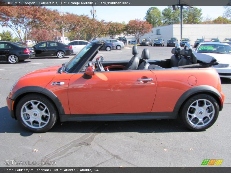 Hot Orange Metallic / Black/Panther Black 2006 Mini Cooper S Convertible