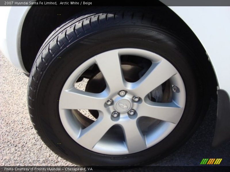 Arctic White / Beige 2007 Hyundai Santa Fe Limited