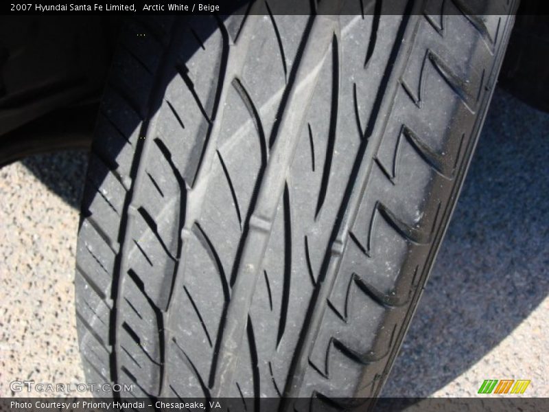 Arctic White / Beige 2007 Hyundai Santa Fe Limited