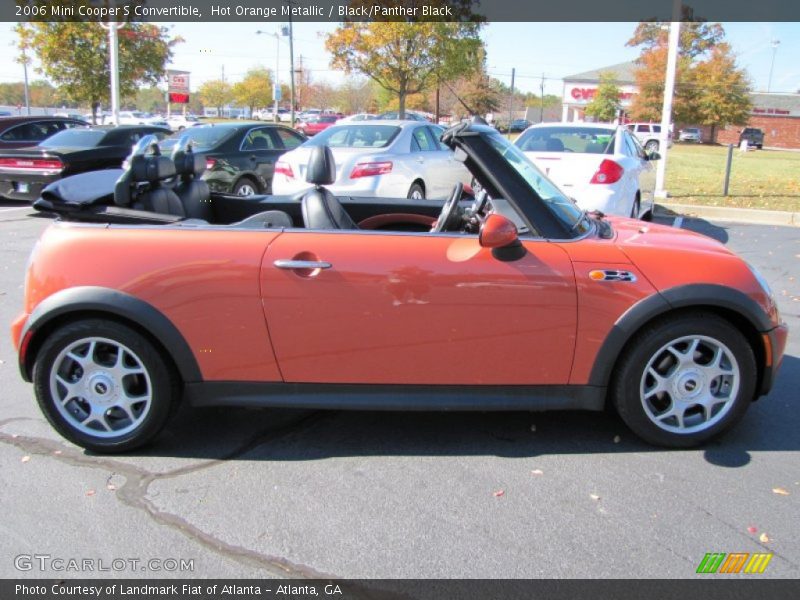 Hot Orange Metallic / Black/Panther Black 2006 Mini Cooper S Convertible