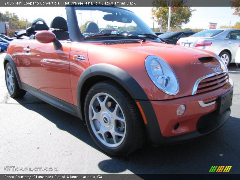 Hot Orange Metallic / Black/Panther Black 2006 Mini Cooper S Convertible