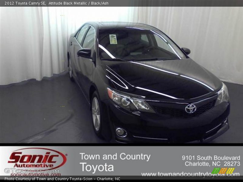 Attitude Black Metallic / Black/Ash 2012 Toyota Camry SE
