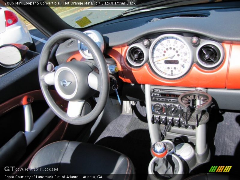 Hot Orange Metallic / Black/Panther Black 2006 Mini Cooper S Convertible