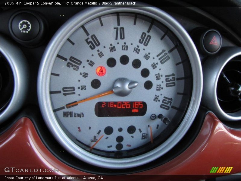 Hot Orange Metallic / Black/Panther Black 2006 Mini Cooper S Convertible