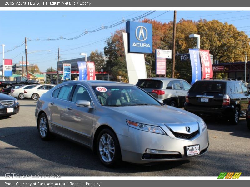 Palladium Metallic / Ebony 2009 Acura TL 3.5