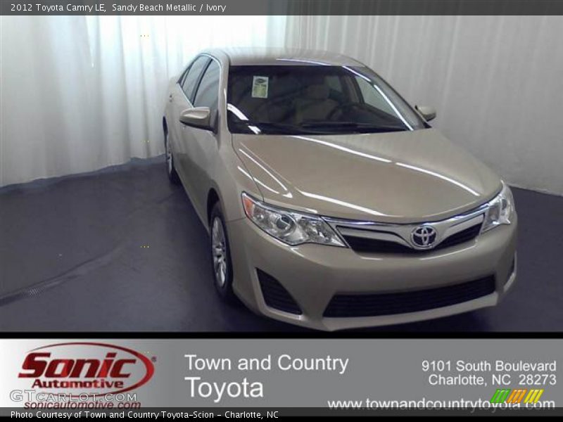 Sandy Beach Metallic / Ivory 2012 Toyota Camry LE