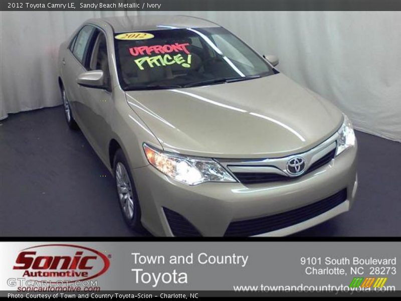 Sandy Beach Metallic / Ivory 2012 Toyota Camry LE