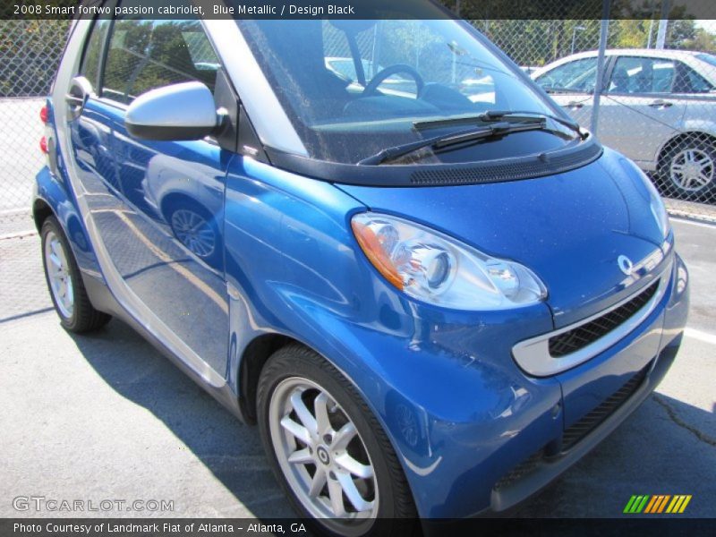 Blue Metallic / Design Black 2008 Smart fortwo passion cabriolet