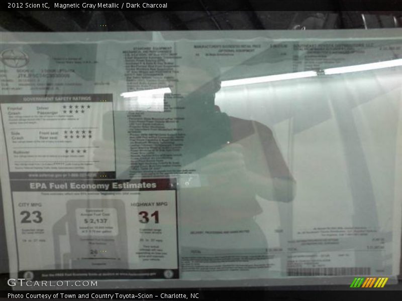 Magnetic Gray Metallic / Dark Charcoal 2012 Scion tC