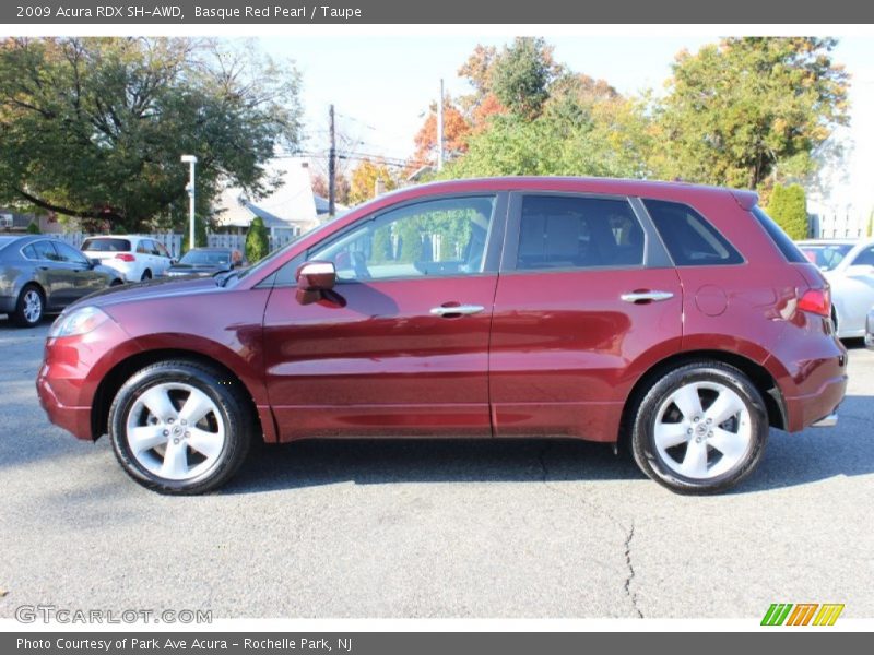 Basque Red Pearl / Taupe 2009 Acura RDX SH-AWD