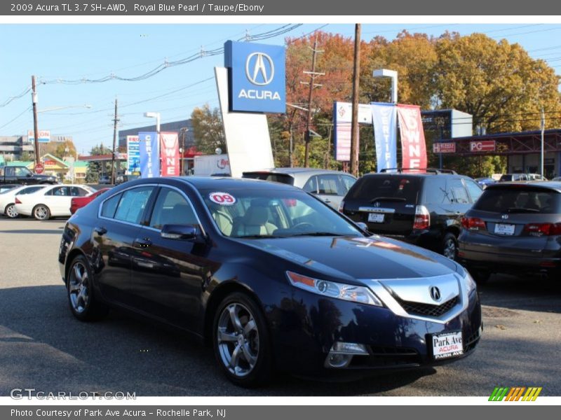 Royal Blue Pearl / Taupe/Ebony 2009 Acura TL 3.7 SH-AWD