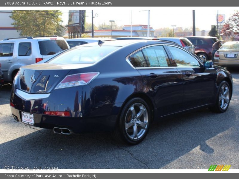 Royal Blue Pearl / Taupe/Ebony 2009 Acura TL 3.7 SH-AWD