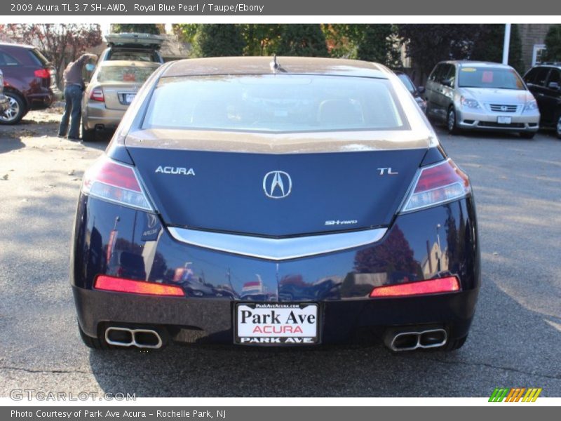Royal Blue Pearl / Taupe/Ebony 2009 Acura TL 3.7 SH-AWD