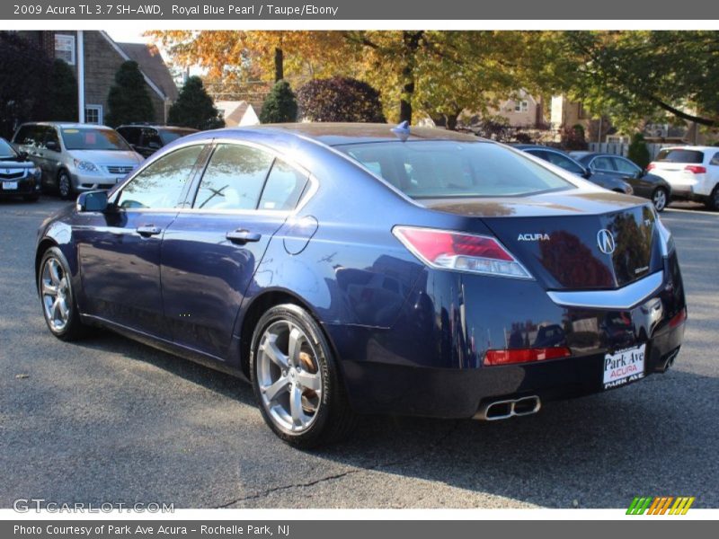 Royal Blue Pearl / Taupe/Ebony 2009 Acura TL 3.7 SH-AWD