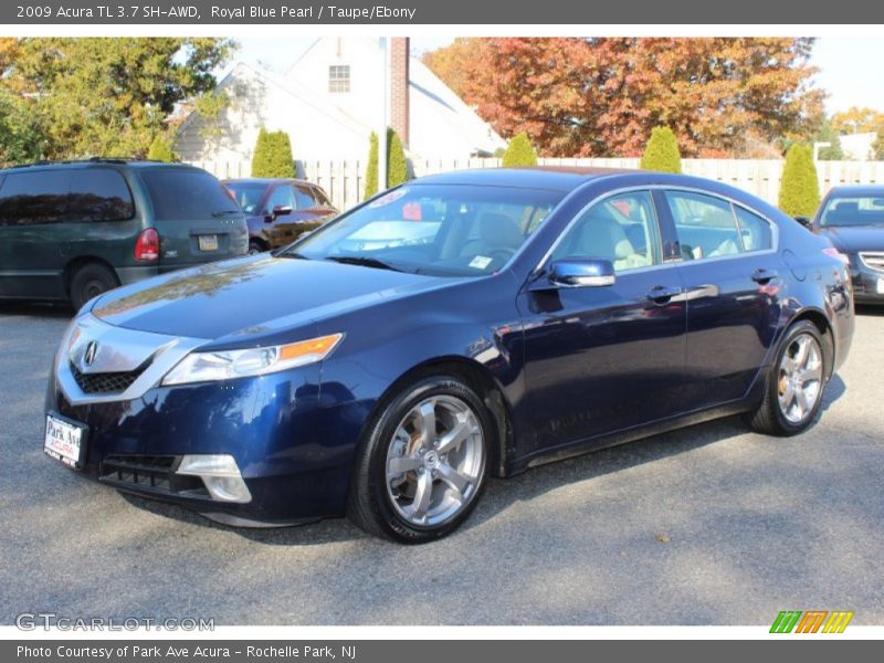 Royal Blue Pearl / Taupe/Ebony 2009 Acura TL 3.7 SH-AWD