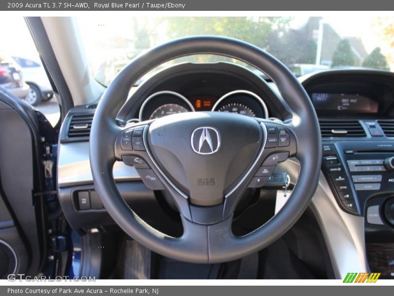 Royal Blue Pearl / Taupe/Ebony 2009 Acura TL 3.7 SH-AWD
