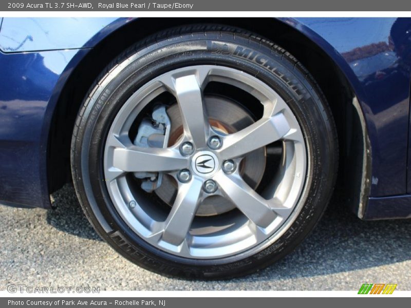 Royal Blue Pearl / Taupe/Ebony 2009 Acura TL 3.7 SH-AWD