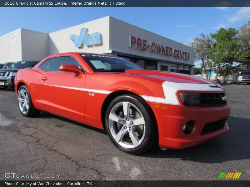 Inferno Orange Metallic / Black 2010 Chevrolet Camaro SS Coupe