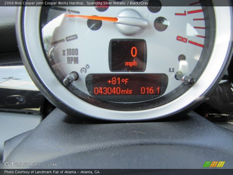 Sparkling Silver Metallic / Black/Grey 2009 Mini Cooper John Cooper Works Hardtop