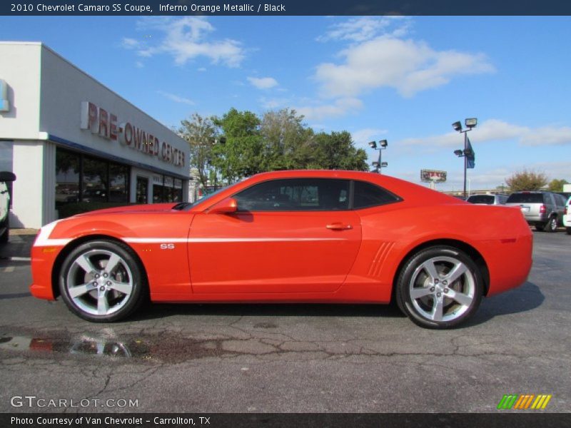 Inferno Orange Metallic / Black 2010 Chevrolet Camaro SS Coupe