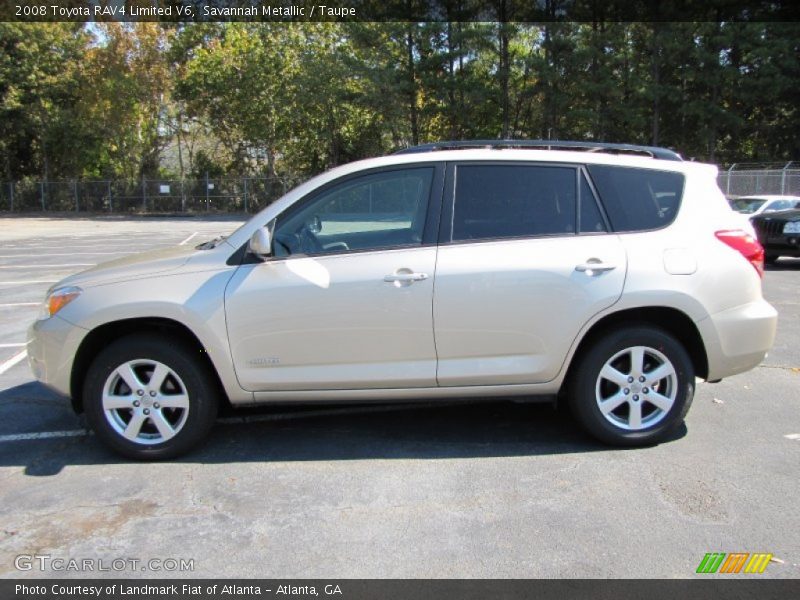 Savannah Metallic / Taupe 2008 Toyota RAV4 Limited V6