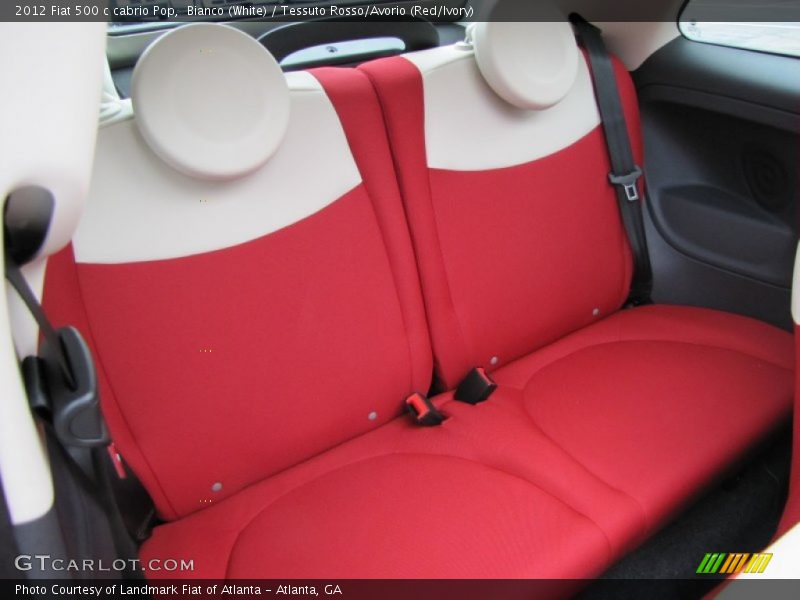  2012 500 c cabrio Pop Tessuto Rosso/Avorio (Red/Ivory) Interior