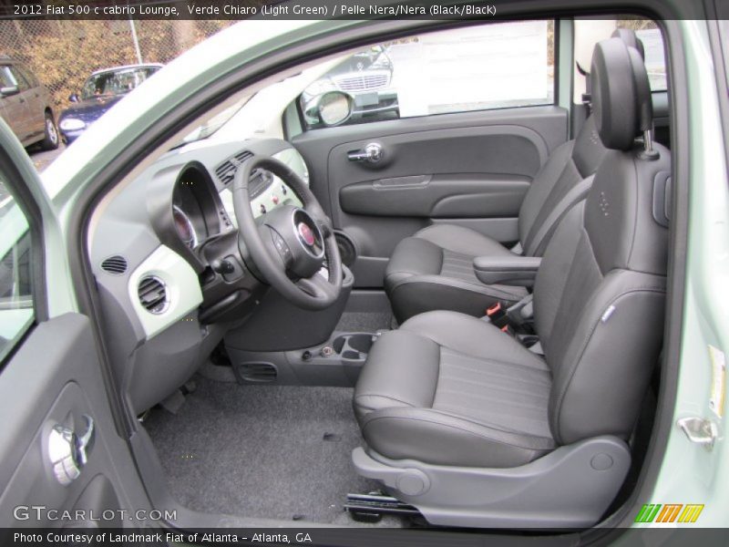  2012 500 c cabrio Lounge Pelle Nera/Nera (Black/Black) Interior