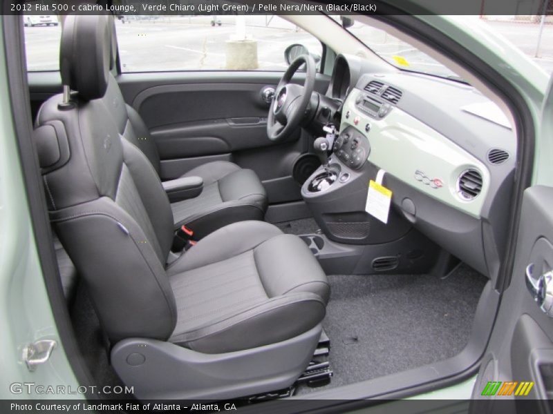  2012 500 c cabrio Lounge Pelle Nera/Nera (Black/Black) Interior