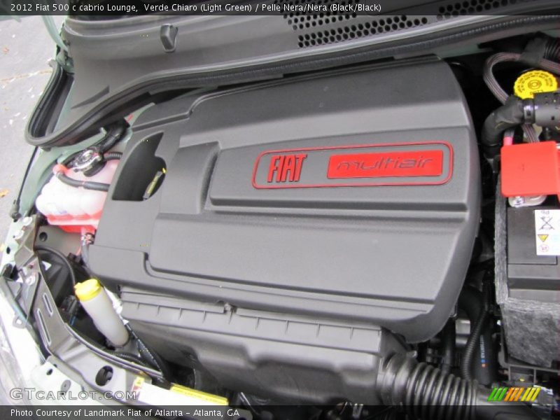 Verde Chiaro (Light Green) / Pelle Nera/Nera (Black/Black) 2012 Fiat 500 c cabrio Lounge