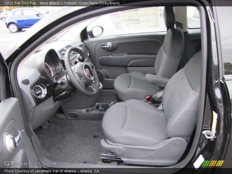  2012 500 Pop Tessuto Grigio/Nero (Grey/Black) Interior
