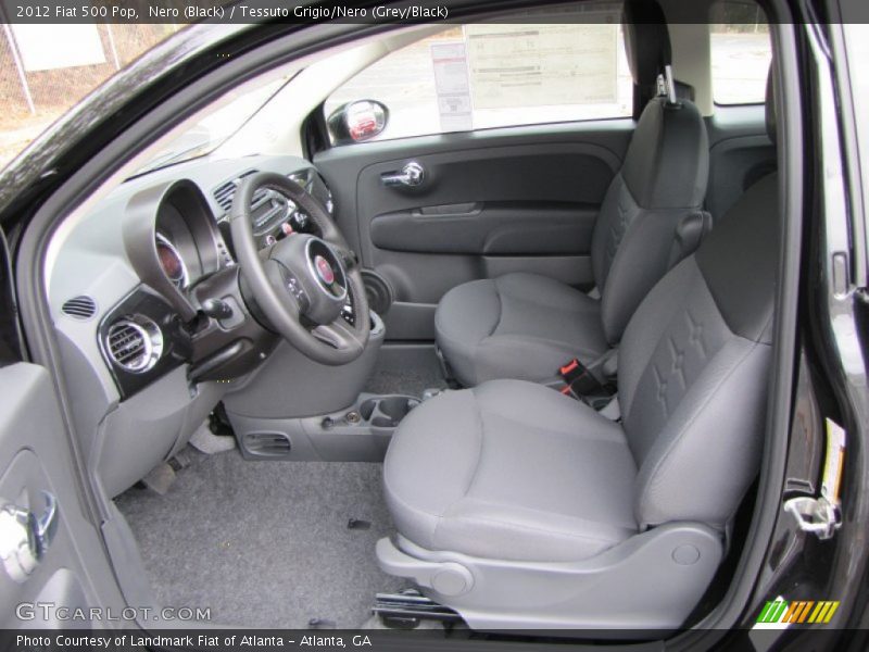  2012 500 Pop Tessuto Grigio/Nero (Grey/Black) Interior