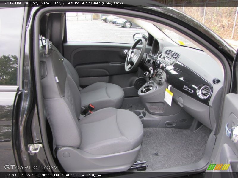  2012 500 Pop Tessuto Grigio/Nero (Grey/Black) Interior